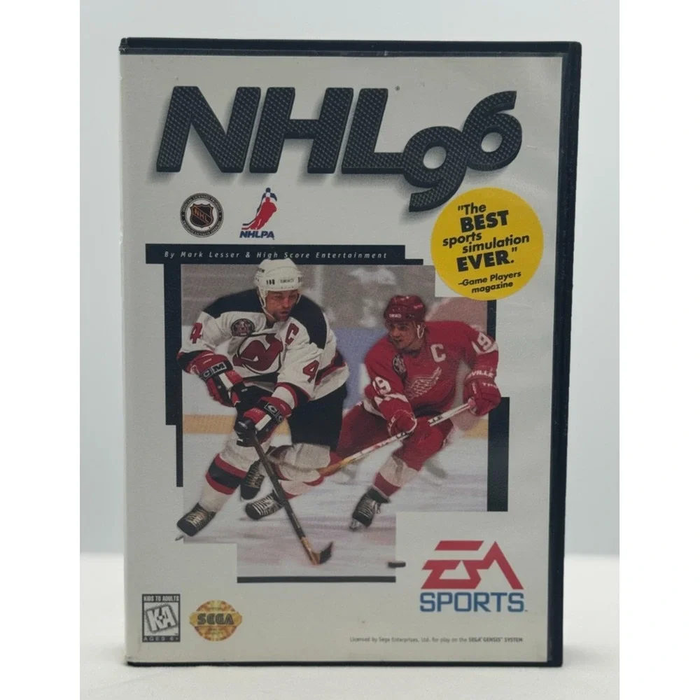 NHL 96 EA Sports (Sega Genesis, 1995) Complete W/ Manual & Case - Tested